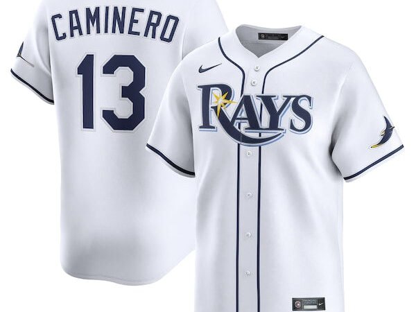 Junior Caminero Tampa Bay Rays Nike Home Limited Jersey - White
