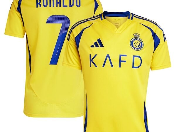 Cristiano Ronaldo Al-Nassr FC adidas 2024/25 Home Replica Player Jersey - Yellow
