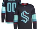 Seattle Kraken adidas  Home  Primegreen Authentic Custom Jersey - Navy