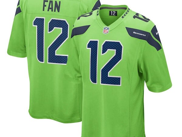 12th Fan Seattle Seahawks Nike  Game Jersey - Neon Green