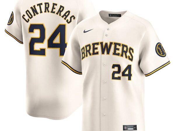 William Contreras Milwaukee Brewers Nike Home Limited Player Jersey - Cream