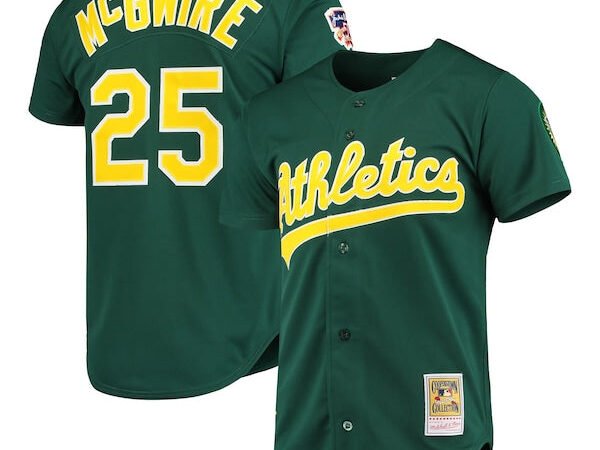 Mark McGwire Oakland Athletics 1997 Cooperstown Collection Authentic Jersey - Green