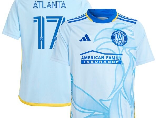 #17 Atlanta United FC adidas Youth 2024 The Resurgens Kit Replica Player Jersey - Light Blue