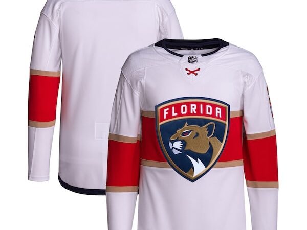 Florida Panthers adidas Away Primegreen Authentic Jersey – White