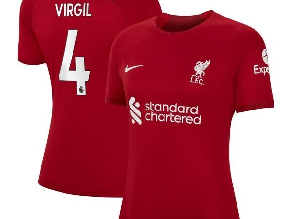 Virgil Van Dijk Liverpool Nike Women's 2022/23 Home Replica Player Jersey - Red