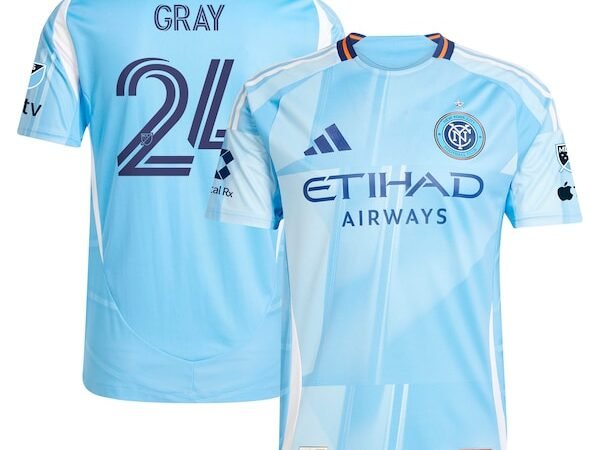 Tayvon Gray New York City FC adidas 2025 The Excelsior Kit Authentic Player Jersey - Light Blue