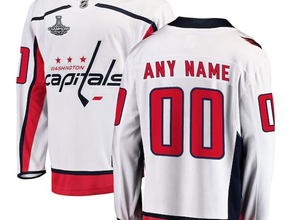 Washington Capitals 2018 Stanley Cup Champions Away Breakaway Custom Jersey - White