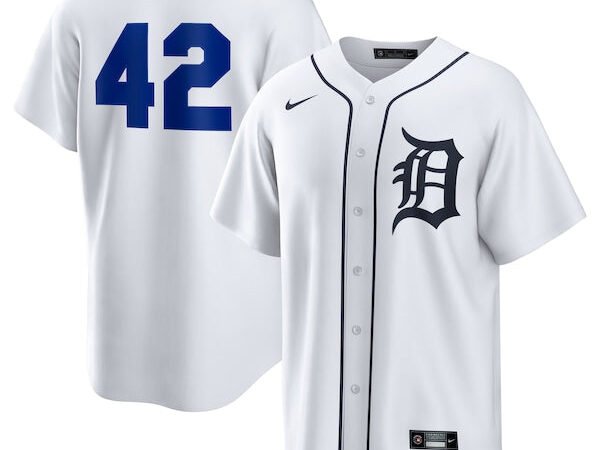 Detroit Tigers Nike Home 2025 Jackie Robinson Day Replica Jersey - White