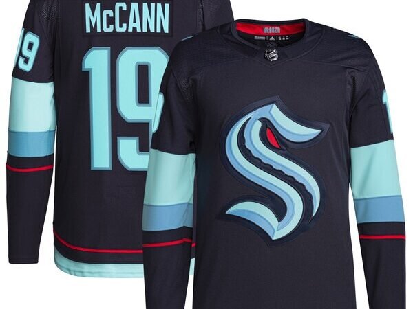Jared McCann Seattle Kraken adidas Home Authentic Primegreen Player Jersey - Deep Sea Blue/White