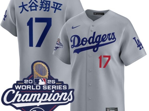 Shohei Ohtani Los Angeles Dodgers Nike 2025 World Series Champions Limited Jersey - Grey
