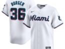 Jake Burger Miami Marlins Nike Home Limited Player Jersey - White