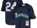Ken Griffey Jr. Seattle Mariners Youth Cooperstown Collection Mesh Batting Practice Jersey - Navy