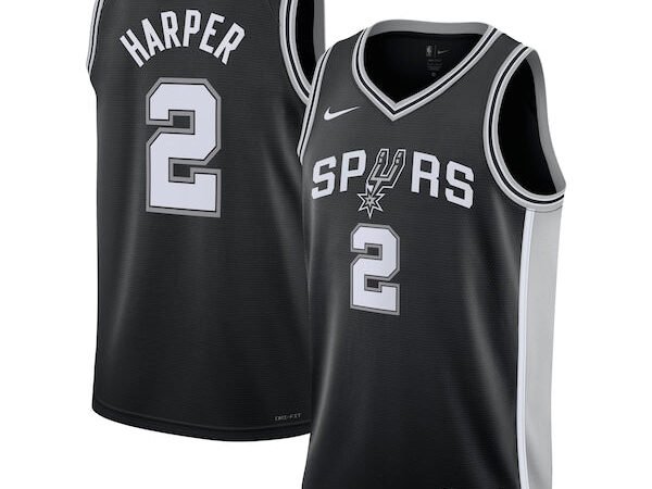 Dylan Harper San Antonio Spurs Nike Unisex 2025 NBA Draft First Round Pick Swingman Jersey - Icon Edition - Black