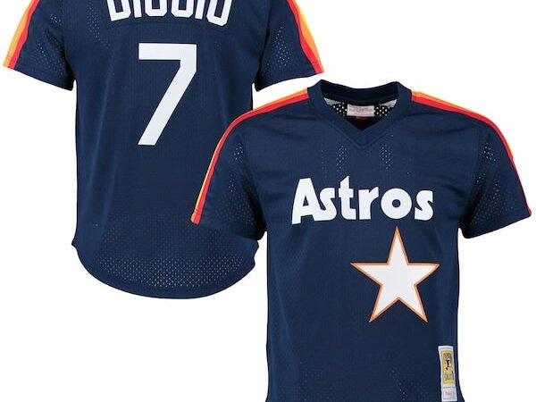 Craig Biggio Houston Astros Cooperstown Mesh Batting Practice Jersey - Navy