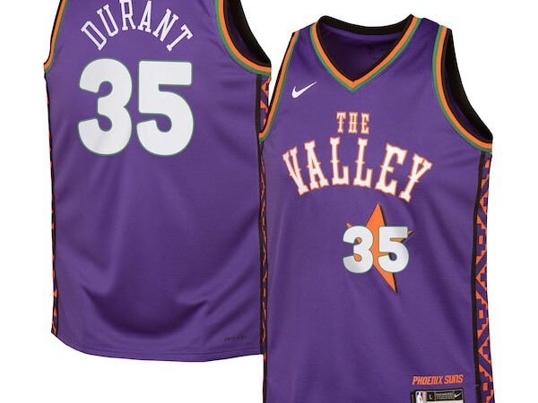 Kevin Durant Phoenix Suns Nike Youth 2024/25 Swingman Player Jersey - City Edition - Purple