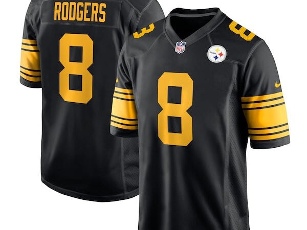Aaron Rodgers Pittsburgh Steelers Nike Alternate Game Jersey - Black