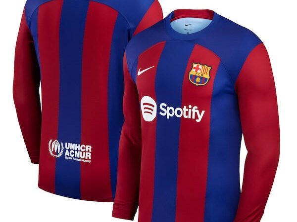 Barcelona Nike 2023/24 Home Stadium Replica Long Sleeve Jersey - Royal