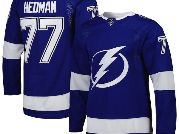 Victor Hedman Tampa Bay Lightning adidas Primegreen Authentic Player Jersey - Blue