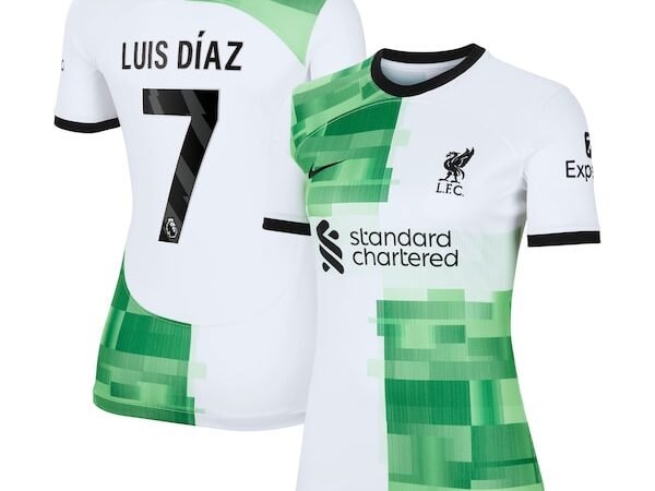 Luis Diaz Liverpool Nike Women's 2023/24 Away Replica Player Jersey - White
