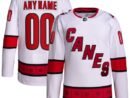Carolina Hurricanes adidas  Away  Primegreen Authentic Custom Jersey - White
