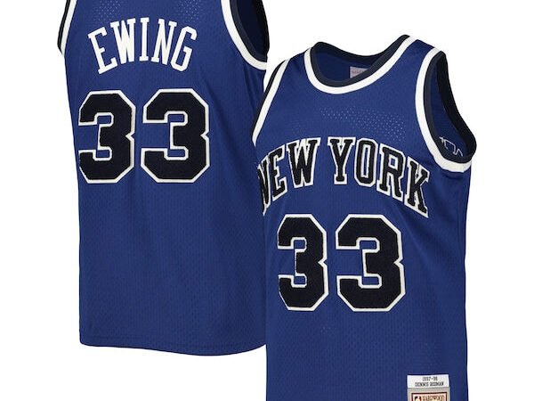 Patrick Ewing New York Knicks 1997/98 Hardwood Classics Off-Court Swingman Jersey - Blue