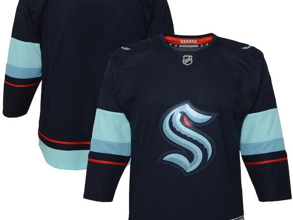 Seattle Kraken Youth Home Premier Jersey - Navy