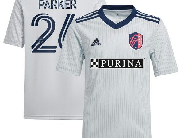 Tim Parker St. Louis City SC adidas Youth 2024 The Spirit Kit Replica Jersey - Gray