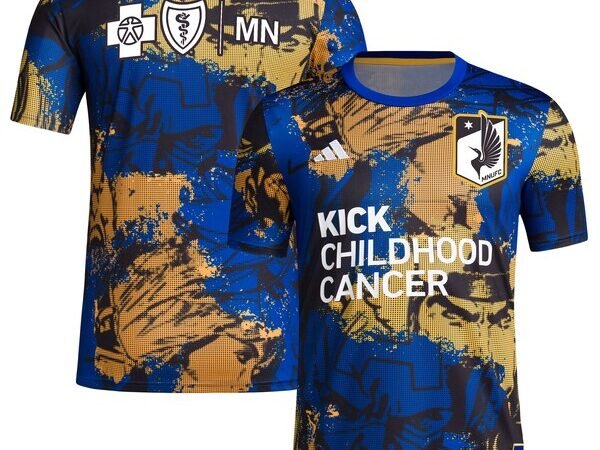 Minnesota United FC adidas 2024 MLS Works Kick Childhood Cancer x Marvel Pre-Match Top - Royal
