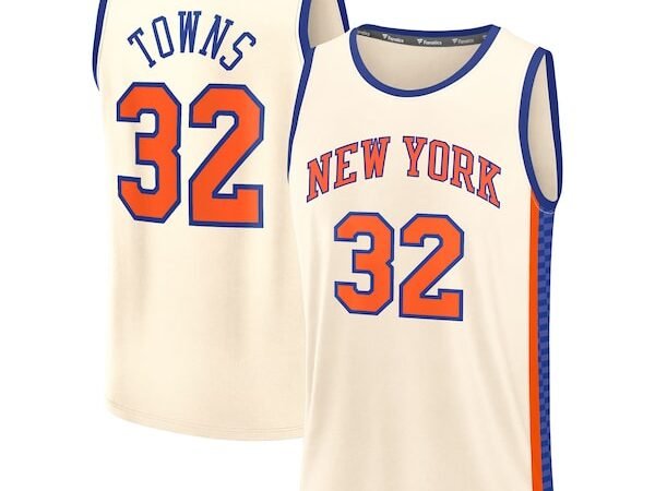 Karl-Anthony Towns New York Knicks  2025/26 City Edition Fast Break Jersey - Cream