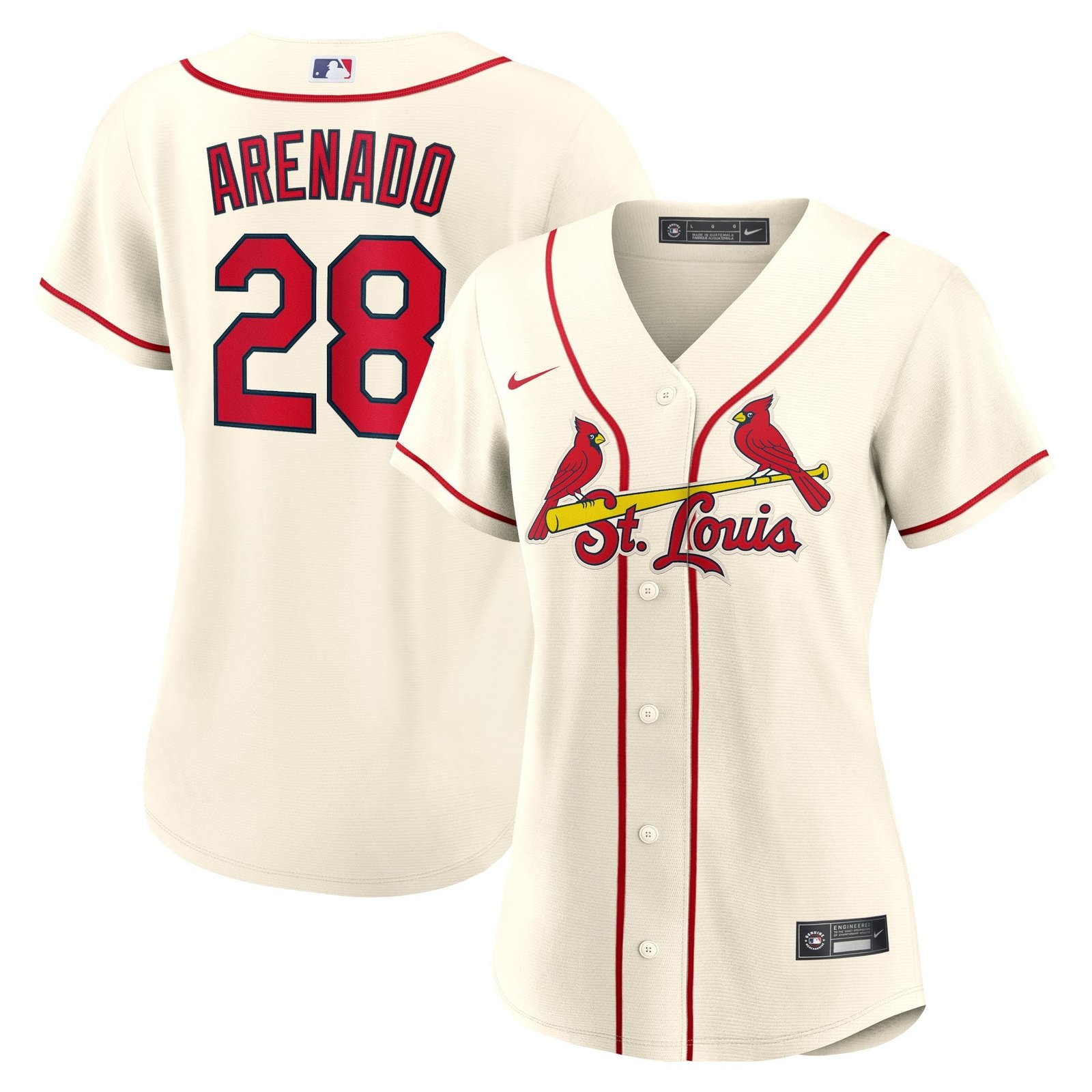 Nolan Arenado St. Louis Cardinals Nike Women's Home Official Replica Player Jersey - White/Cream/Red