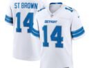 Amon-Ra St. Brown Detroit Lions Nike Game Jersey - White/Blue