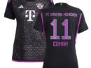 Kingsley Coman Bayern Munich adidas Women's 2023/24 Away Replica Player Jersey - Black/White