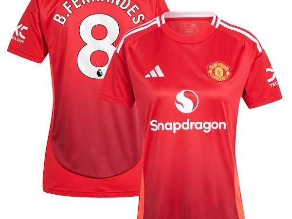 Bruno Fernandes Manchester United adidas Women's 2024/25 Home Replica Player Jersey - Red