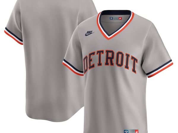 Detroit Tigers Nike Cooperstown Collection Limited Jersey - Gray