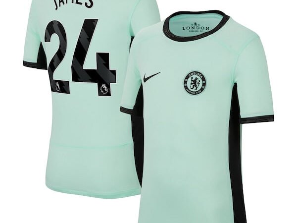 Reece James Chelsea Nike Youth 2023/24 Third Stadium Replica Player Jersey - Mint
