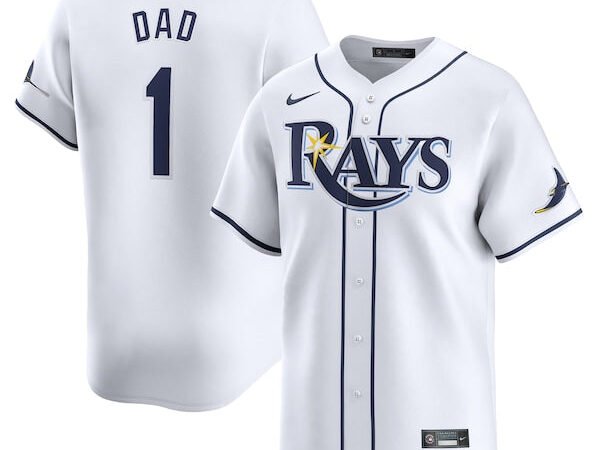 Tampa Bay Rays Nike #1 Dad Home Limited Jersey - White