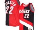 Clyde Drexler Portland Trail Blazers Hardwood Classics 1991/92 Split Swingman Jersey - Red/Black