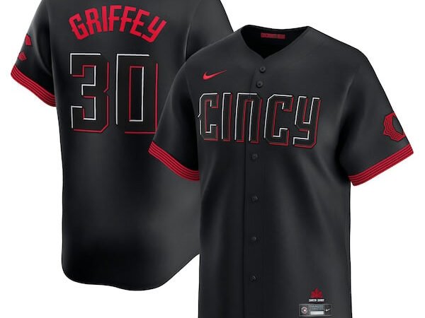 Ken Griffey Jr. Cincinnati Reds Nike City Connect Retired Limited Player Jersey - Black