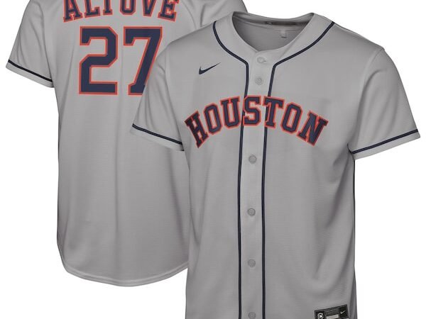 Jose Altuve Houston Astros Nike Youth Road Replica Jersey - Gray