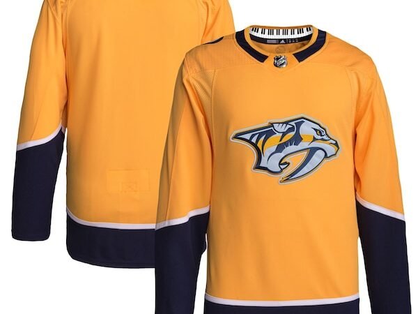 Nashville Predators adidas Men's Home Primegreen Authentic Jersey - Gold
