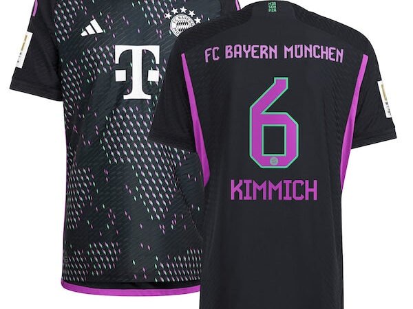 Joshua Kimmich Bayern Munich adidas 2023/24 Away Authentic Player Jersey - Black/White