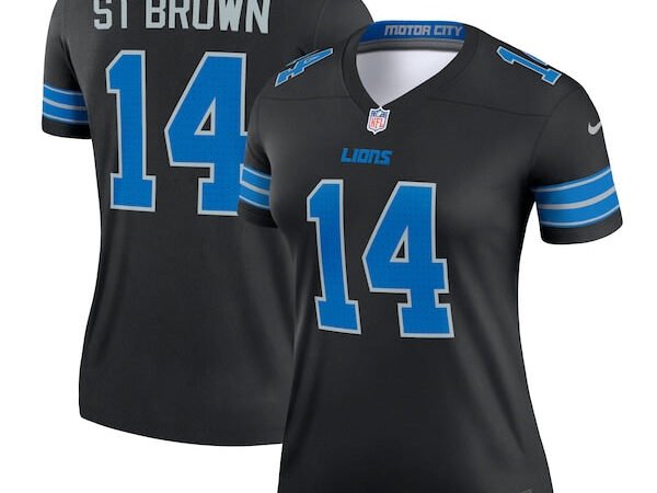 Amon-Ra St. Brown Detroit Lions Nike Women's Legend Jersey - Black