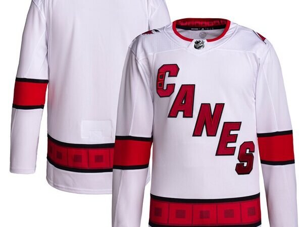 Carolina Hurricanes adidas Men's Away Primegreen Authentic Jersey - White