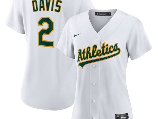 Khris Davis Oakland Athletics Nike Women's Home Replica Player Jersey - White/Green