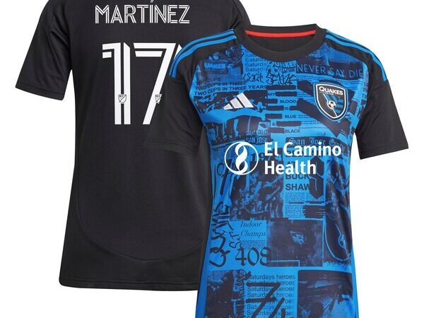 Josef Martinez San Jose Earthquakes adidas Women's 2025 Headliner Replica Player Jersey - Black