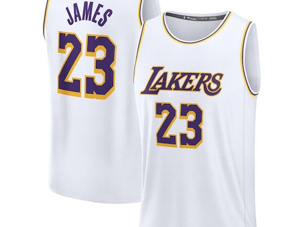 LeBron James Los Angeles Lakers Youth Fast Break Replica Player Jersey - Association Edition - White