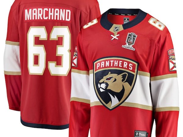 Brad Marchand Florida Panthers 2025 Stanley Cup Champions Breakaway Jersey - Red