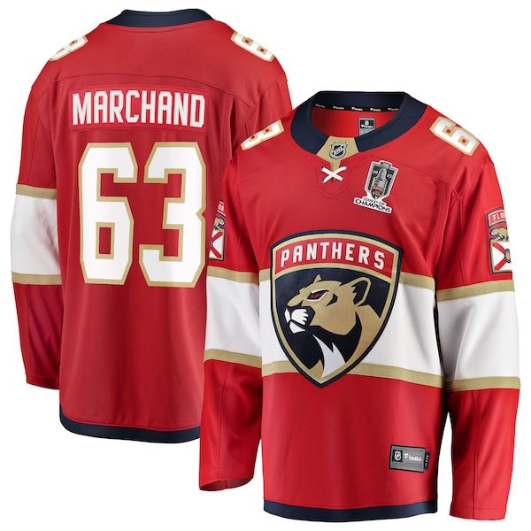 Brad Marchand Florida Panthers 2025 Stanley Cup Champions Breakaway Jersey - Red