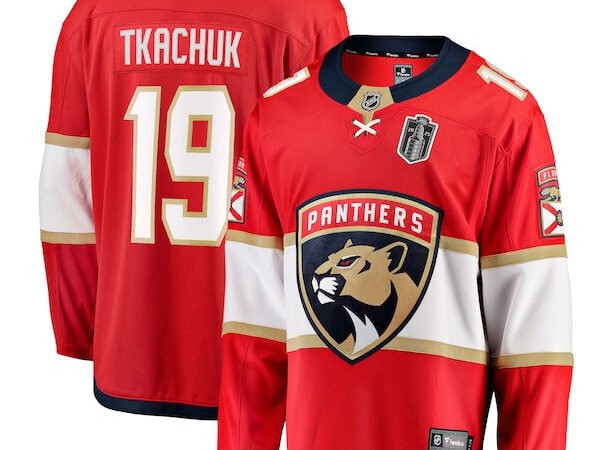 Matthew Tkachuk Florida Panthers  2025 Stanley Cup Final Home Breakaway Player Jersey - Red