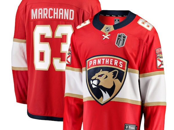 Brad Marchand Florida Panthers 2025 Stanley Cup Final Home Breakaway Player Jersey - Red